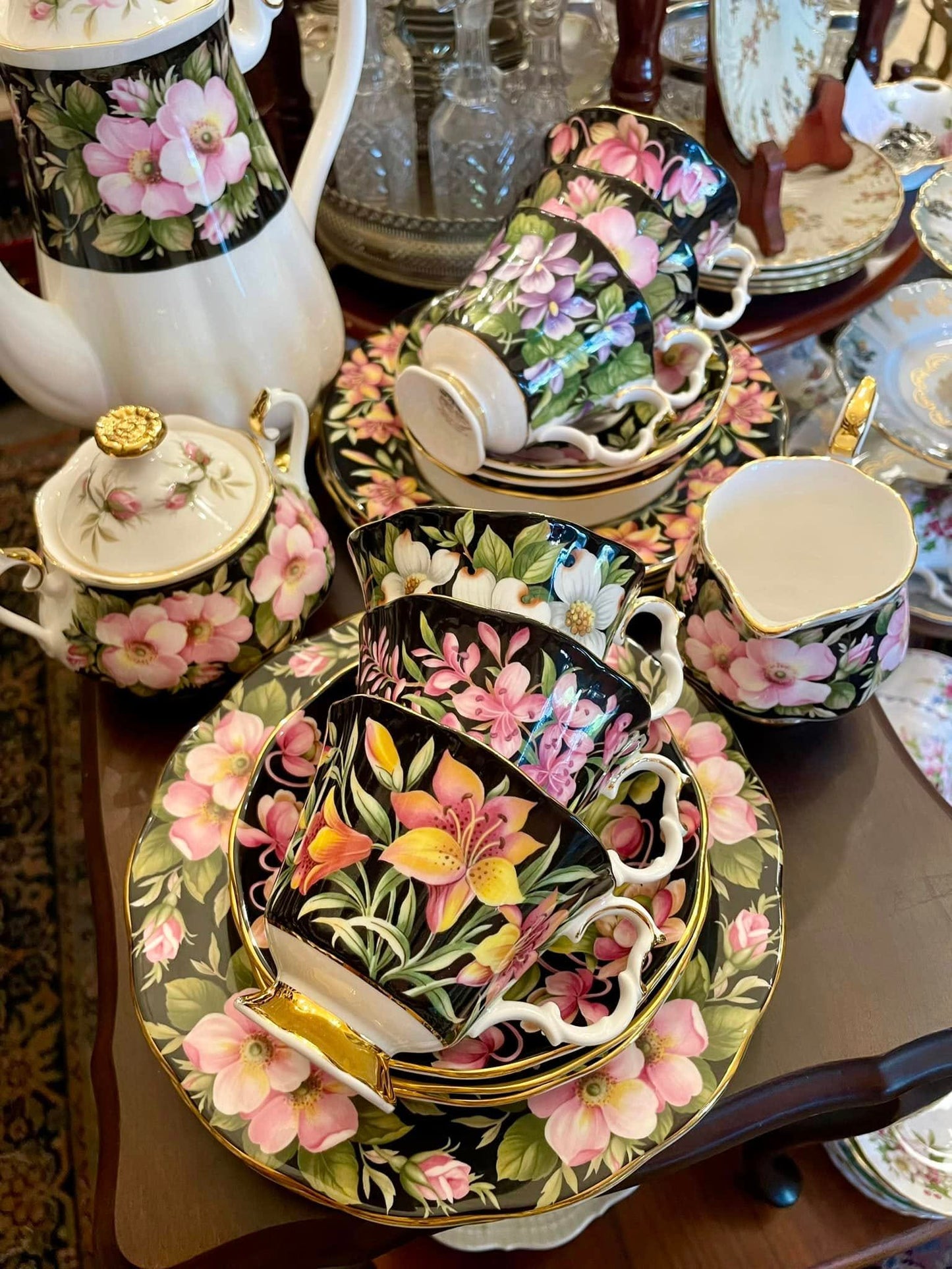 Royal Albert "Provincial Flowers" tea set for 6