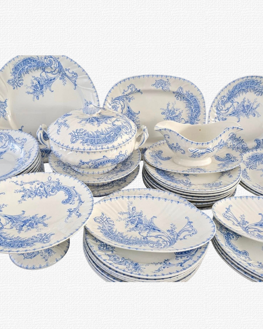 Boch Frères Keramis “Madeleine" tableware for 10