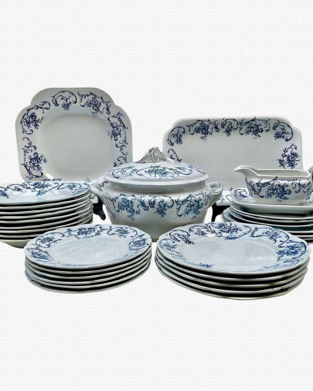 Petrus Regout Ortus tableware set for 9