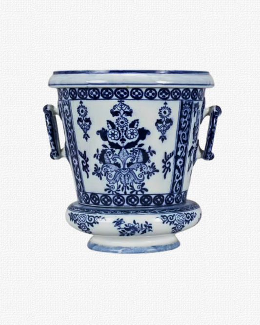 Petrus Regout & Co pot with base, Delft 1885-1925