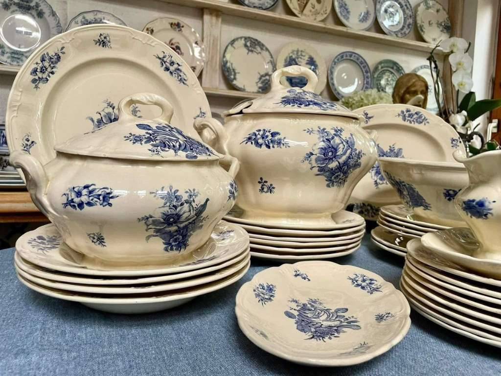 Antique Boch “Rhodia” faience dinner service.