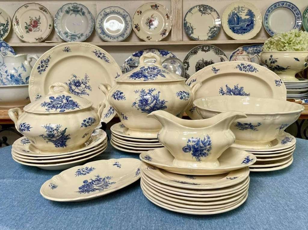Antique Boch “Rhodia” faience dinner service.